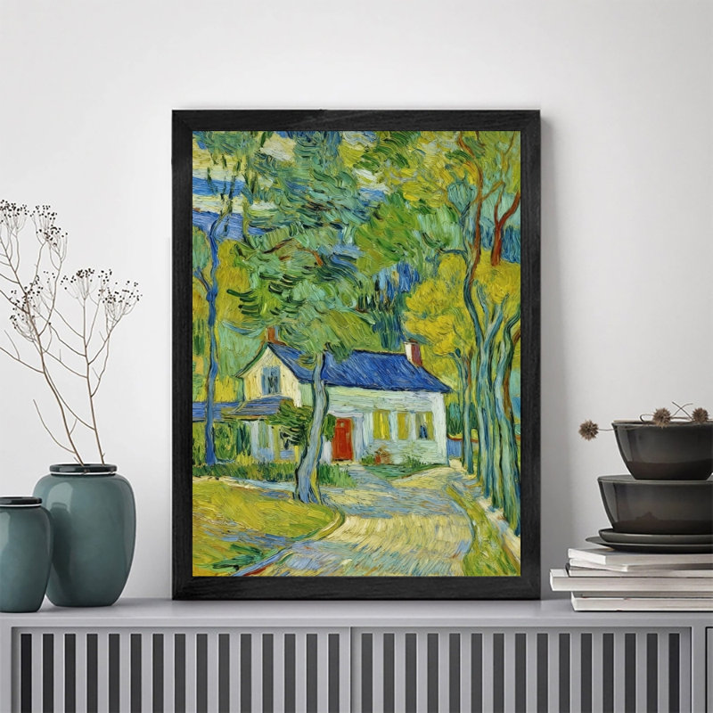 Reproduction d'art encadrée pour la décoration intérieure moderne de la maison Woods, H 11 po x l 9 po