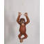 Monkey Baby Orangutan Hanging On Rope Statue