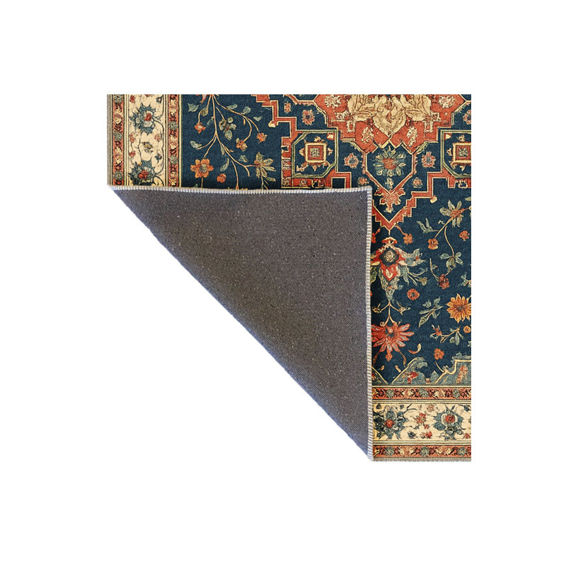 Tapis blanc tissé à motif lavable Mosso, 2' x 2'11"