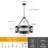 6 - Light 21.65" Dimmable Farmhouse Geometric Drum Chandelier Ceiling Lights for Foyer Kitchen Island Living Room-109402284