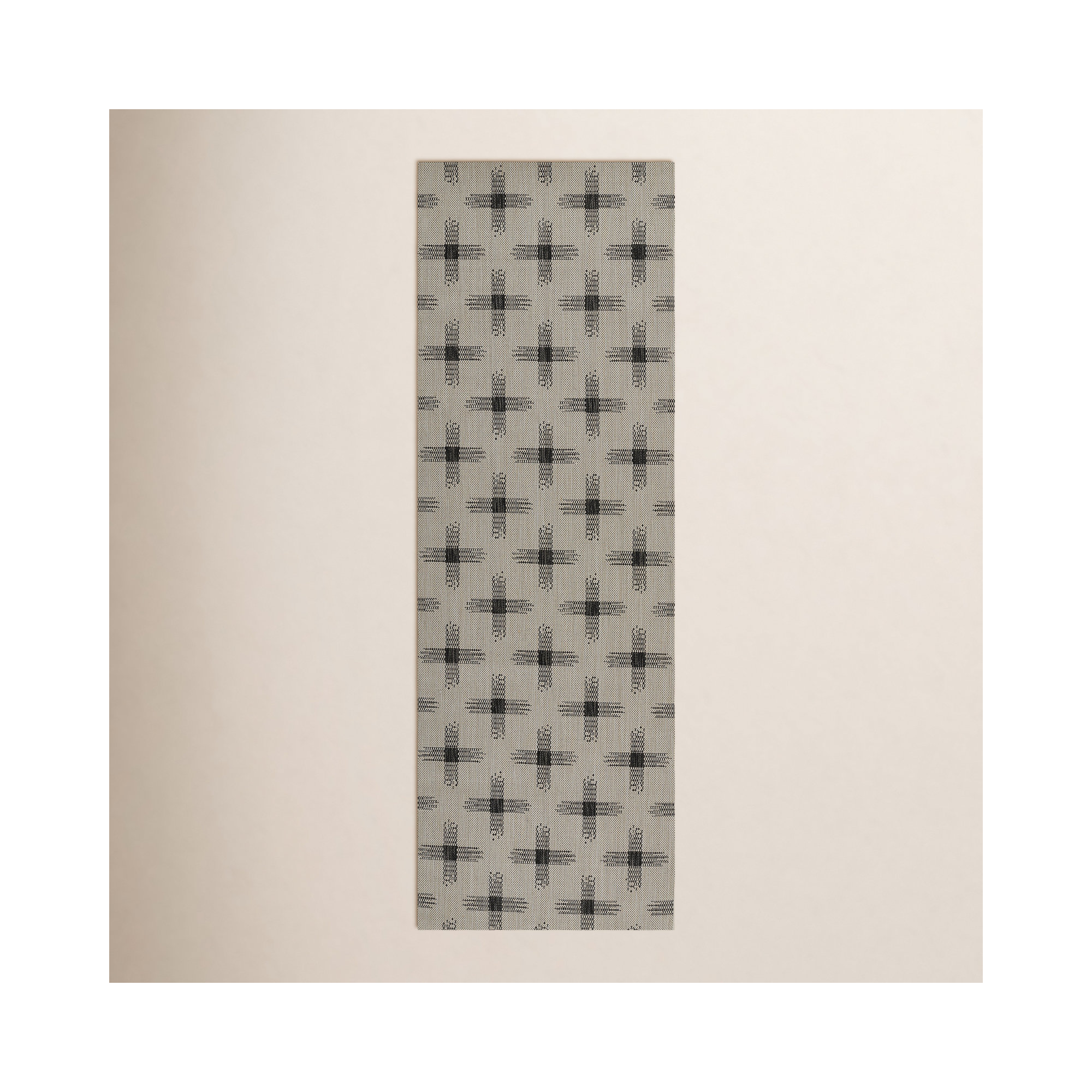 Demetrius Brown Indoor/Outdoor Rug, Runner 2'7" x 7'6"