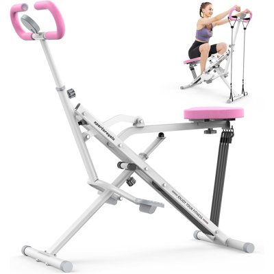 Sportsroyals Squat Machine - Foldable Home Squat Assist Trainer For Glutes & Thighs With Adjustable Resistance