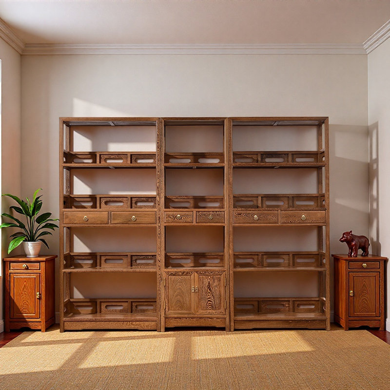 New Chinese Retro Minimalist Style Bookcase