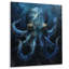Bleu pieuvre géante créature - créatures marines, art mural salon-703280144-703280173