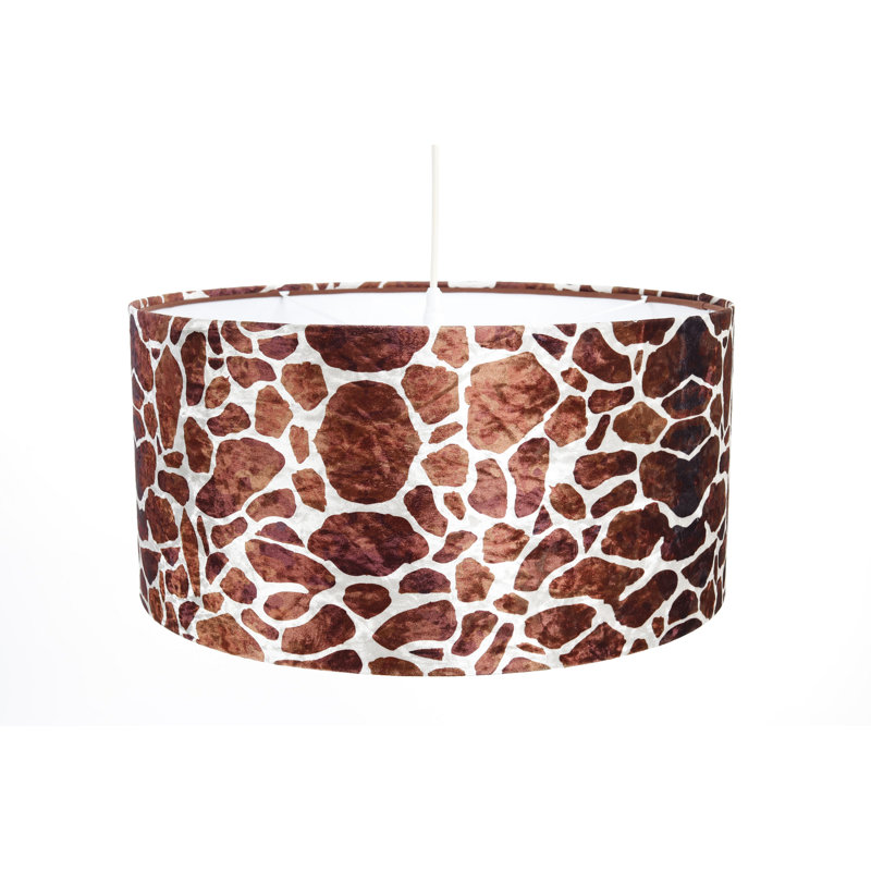 Shawntella 1 - Light Brown Drum Pendant, 102cm H x 20cm W x 40cm D