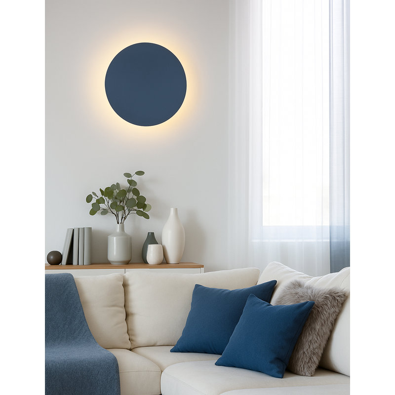 Ambiance - Applique murale ronde à rétroéclairage à température de couleur réglable ADA, H 13 po x l 13 po x P 1,75 po