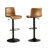 Lolar Swivel Bar Stools Set, Counter Height Bar Stools with Back, Adjustable Bar Stools 24" to 32", Faux Leather Bar Stools for Kitchen Island-1002076742-1002076747