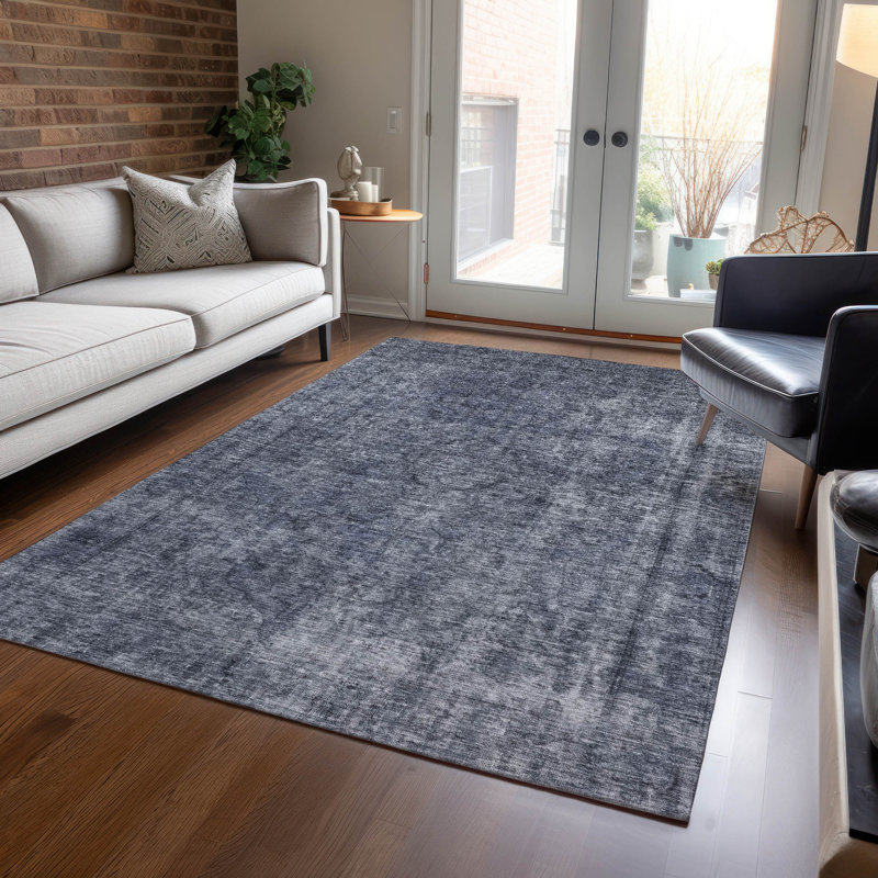 Tapis intérieur / extérieur bleu Emberith, 8' x 10'