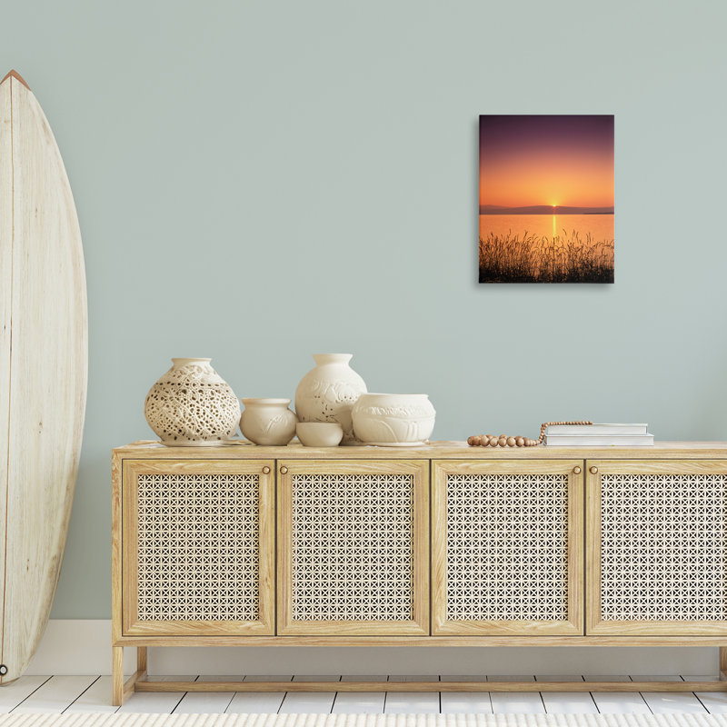 «Deep Orange Sunset», art mural par Dennis Frates, H 20 po x l 16 po