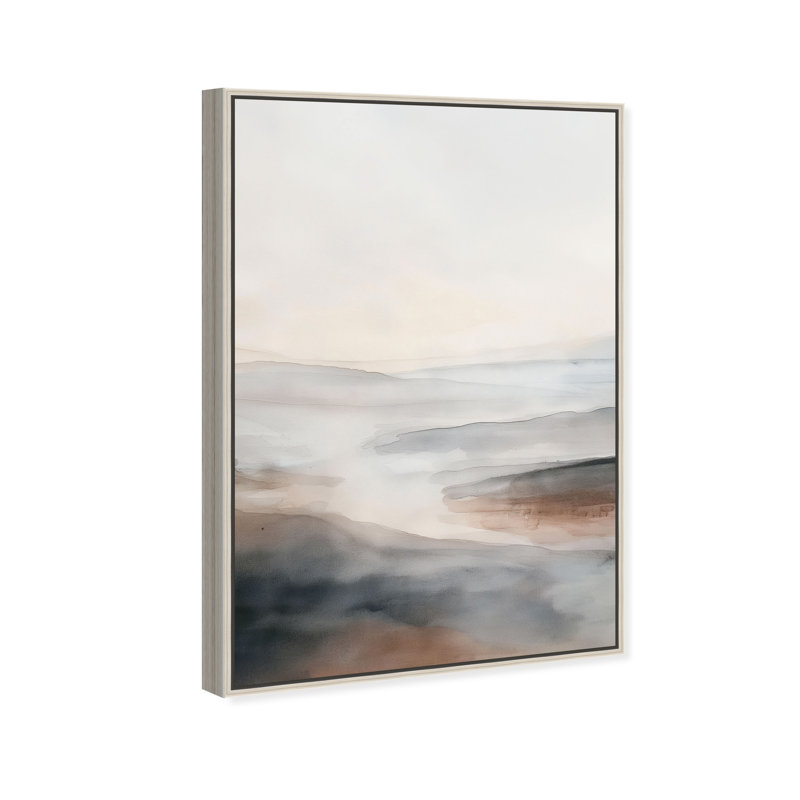 Desert Mirage Canvas Abstract Print by Oliver Gal, Black Frame, 10 x 15, 37"H x 25"W, Silver Frame