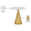 Table de bout en marbre blanc Joelee