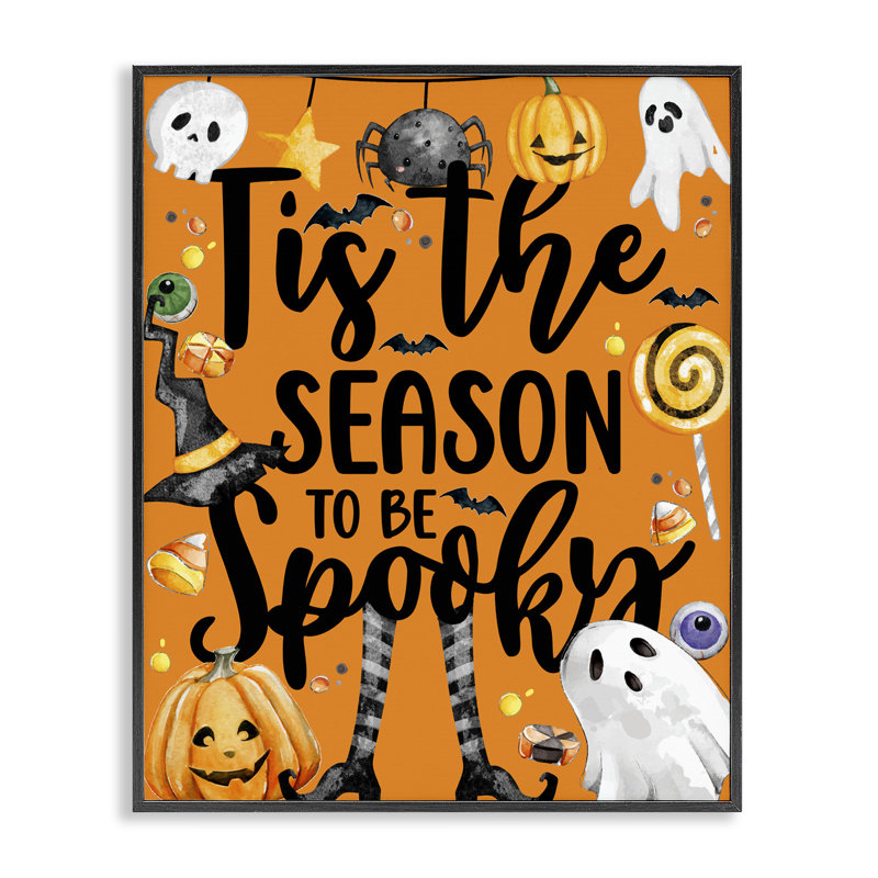 Tis The Spooky Season, estampe numérique, design par Kim Allen, H 14 po x l 11 po, Giclée encadrée noir minuit