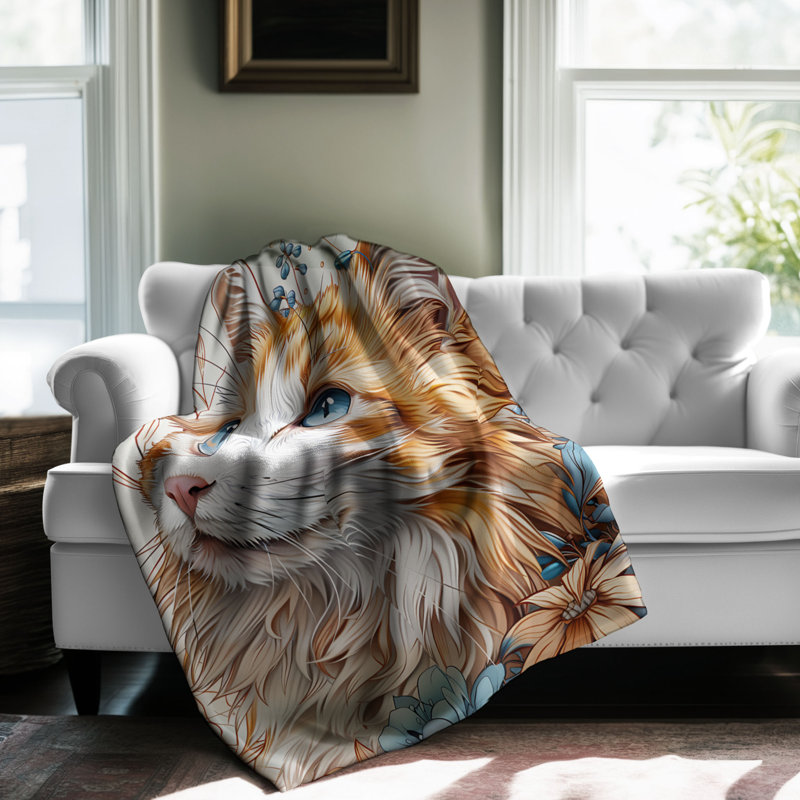  Couverture Whiskered Wildflowers, L 50 po x L 60 po