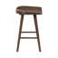 Ensemble de salle à manger 7 pièces, fini brun, hauteur du comptoir, comprenant une table, un repose-pieds en métal et 6 tabourets sur une structure en bois robuste.-2110987516
