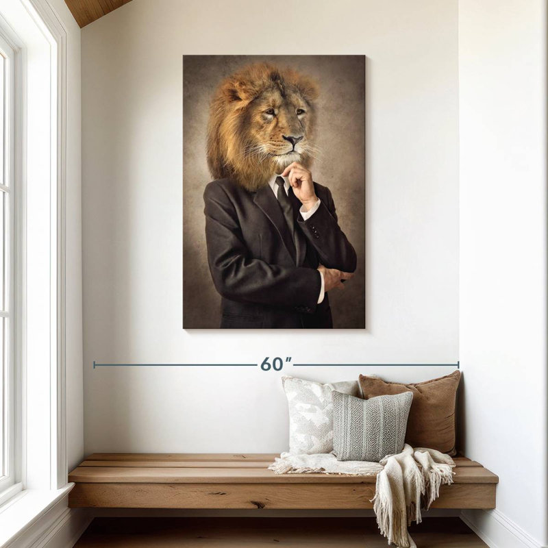 Lion Ketti, homme d'affaires, H 45 po x l 30 po
