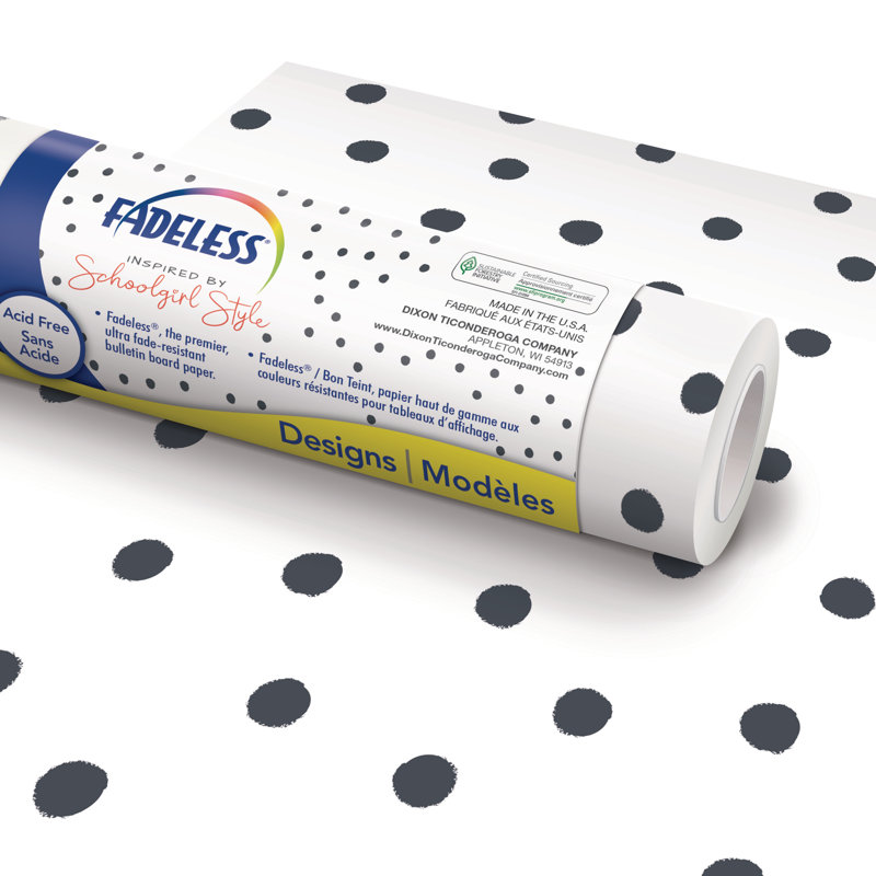Papier babillard de style écolière Fadeless, BFF Painted Dots
