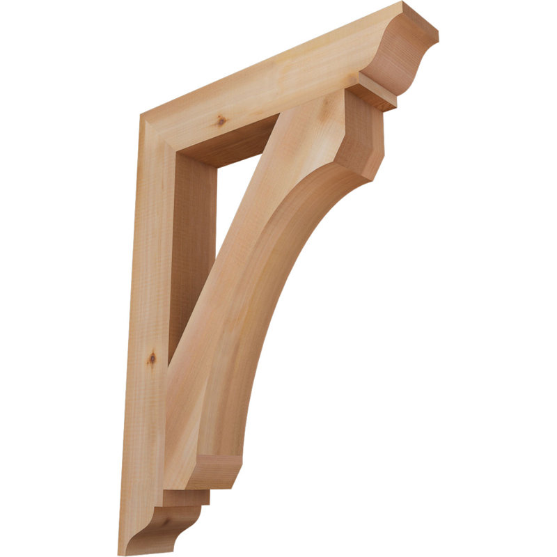 Support en bois rustique traditionnel BKTLEC01, Cèdre rouge de l'Ouest (lisse), H 30 po x l 3,5 po x P 22 po