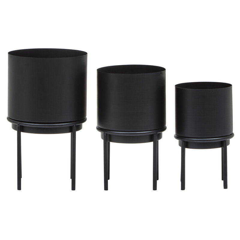 Alawna Metal Plant Stand, 26cm H x 15cm W x 15cm D, Black