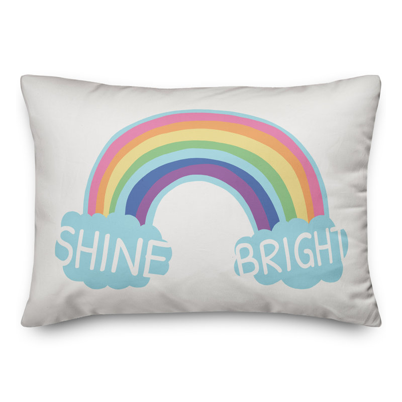  Shine Bright Rainbow Rectangular Pillow Cover & Insert