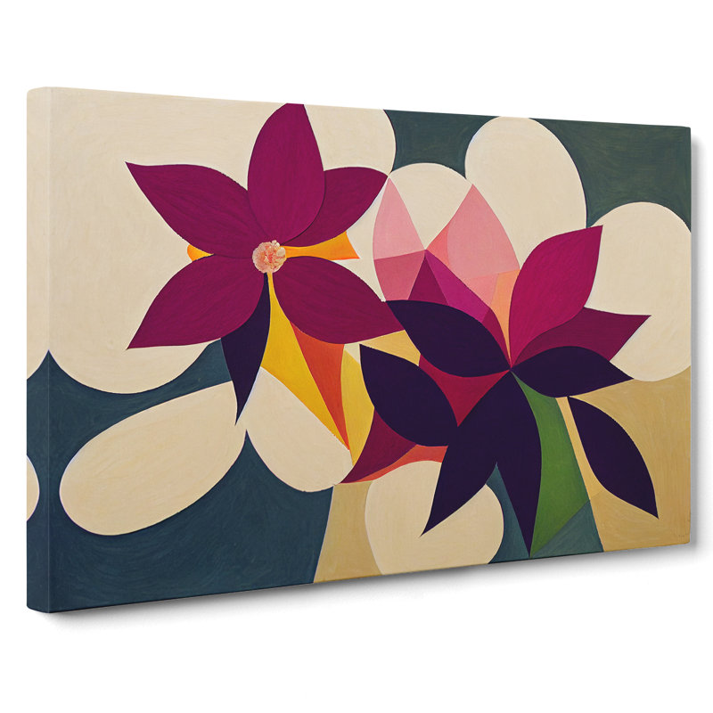 Hydrangea Flower Abstract Vol.1 - Wrapped Canvas Print, 35cm H x 50cm W x 3cm D