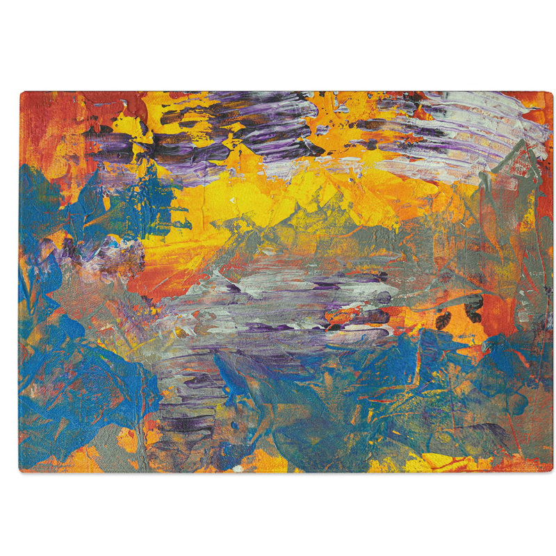 Tempered Glass Art Painting Vol.86 Chopping Board, 39 cm W x 28.5 cm L