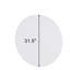 Miroir de salle de bain 80 cm, miroir rond, fixation murale