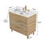 Meuble-lavabo moderne avec lavabo en pierre frittée et tiroirs de rangement Merritt-129480108-123512812