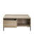 Modern Coffee Table, Taupe, 35.4 x 16.5 x 35.4 inches | 100% Melamine Coated Particle Board, Thickness: 0.6 inches | Additional Storage | Stylish Industrial Design for Living Room & Lounge Area-2139333789