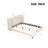 Queen Size Upholstered Platform Bed With LED Lights And U-Shaped Headboard,Linen Fabric-256345591