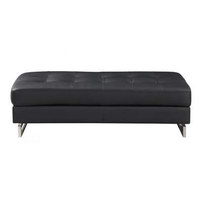 Global United Genuine Leather Ottoman
