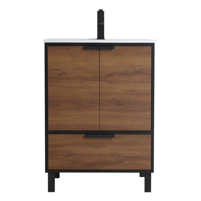 Hamilton 24" Single Bathroom Vanity Set, Walnut
