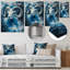 Blanc, bleu, astrologie, ascension du Capricorne - Astronomie, art mural du Capricorne, salon-790037943-790037945