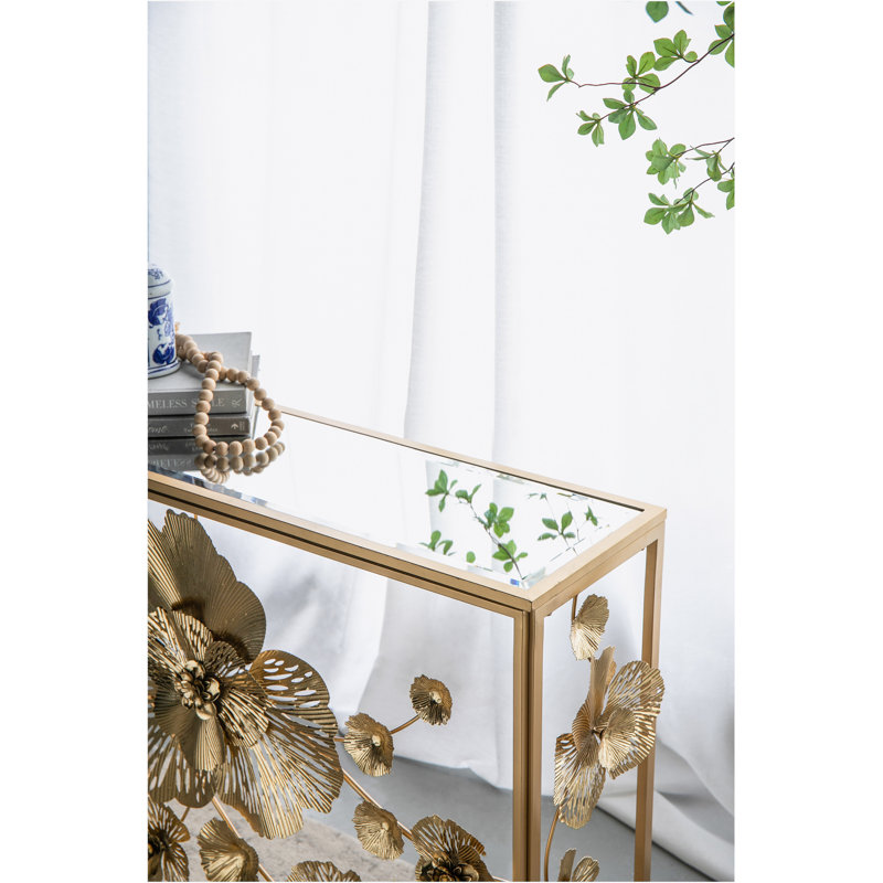 Clearfield 38.8'' Glass Top Console Table