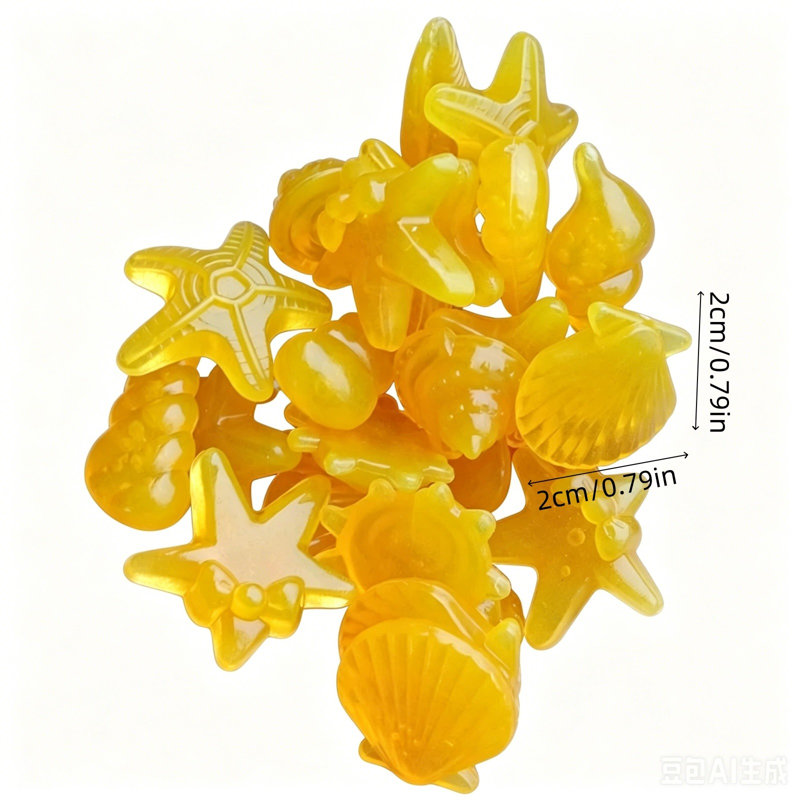 Figurines lumineuses de mer coquillage coloré étoile de mer pierres de coquillage pour aquarium de remplissage de vase de jardin et décoration de thème de plage