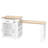 Multifunctional Extendable Kitchen Island, Mdf White, Modern Dining And Prep Space