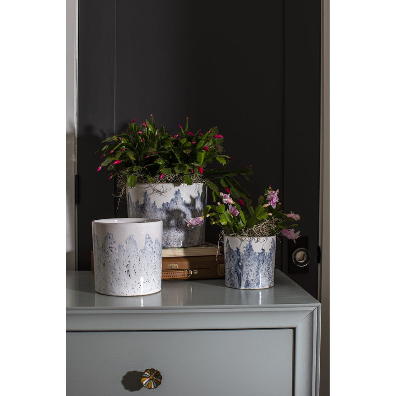 Pot à fleurs en céramique Haana, H 6,75 po x l 6,75 po x P 6,75 po