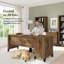 Bureau 72W avec tiroirs en noyer frais-1001774177