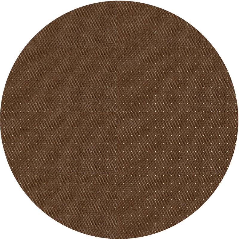 Tapis décoratif à motif géométrique brun Risinger, Rond 8 pi