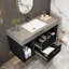 Meuble-lavabo flottant contemporain simple 39,4 po avec comptoir en faux marbre, lavabo en céramique et 2 tiroirs en bois massif multicouches-812986583-812986571-812986570
