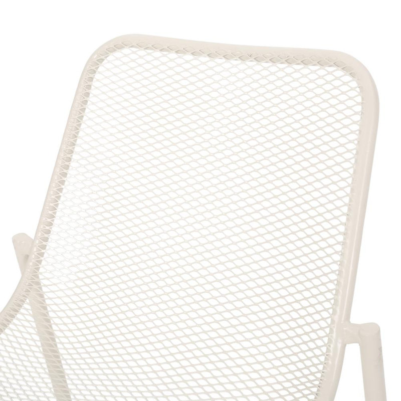 Ensemble de conversation d'extérieur en acier pour 2 personnes, White