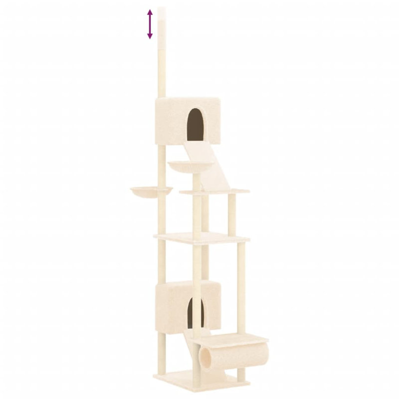 303cm H Cat Tree, Cream
