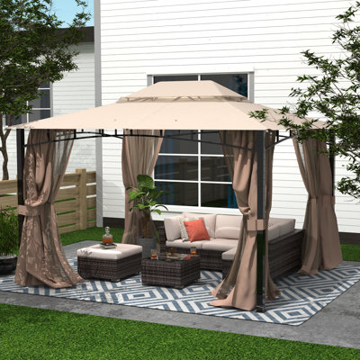 Heanor 12 Ft. W x 10 Ft. D Steel Patio Gazebo