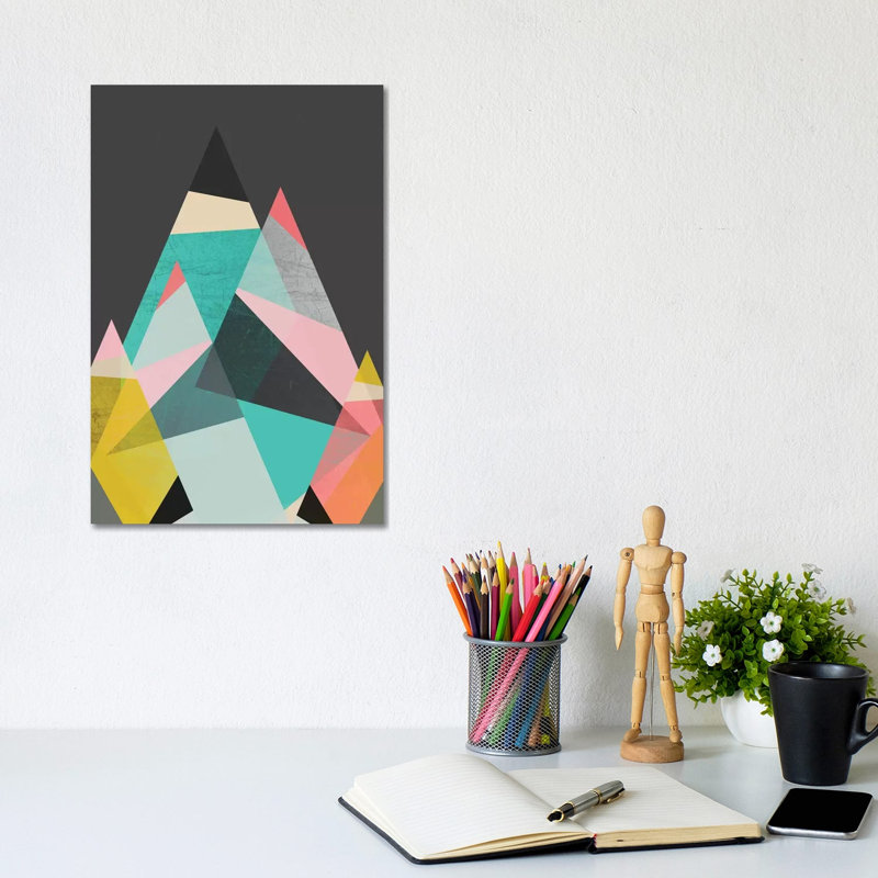 Geo Mountains by Susana Paz - Wrapped Canvas Print, 20.32 cm H x 30.48 cm W
