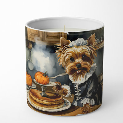 Pumpkin Pie Scented Tumbler Candle with Ceramic Holder