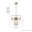  Luminaire suspendu en forme de urne à 3 lumières-79032446