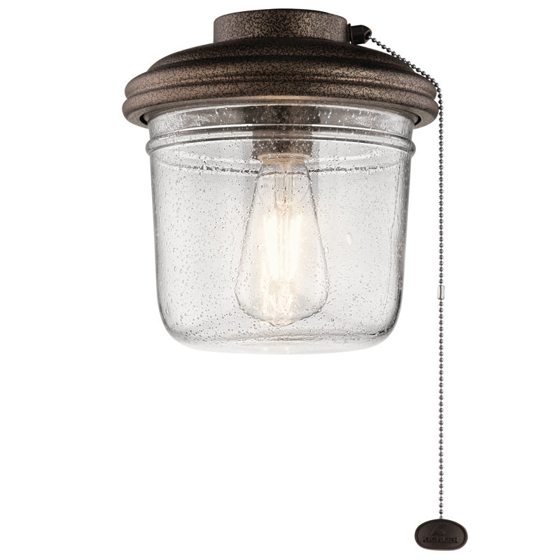 Yorke 8.5'' 1 - Light Globe Ceiling Fan Light Kit, Weathered Copper