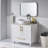 Fany 30" White Modern Free-standing Vessel Single Bathroom Vanity Set-1598886464
