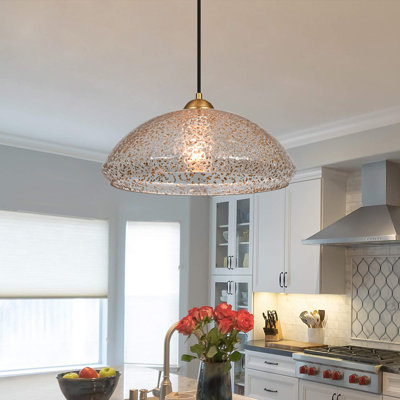 1 - Light Dome Glass Pendant