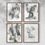 Graphite abstrait I, reproduction encadrée - ensemble de 4-1349871009-1349871008