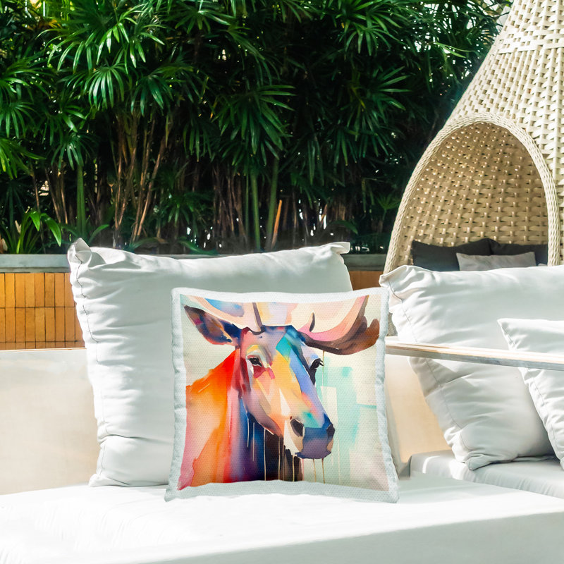 Coussin d'extérieur Modern Moose Abstraction